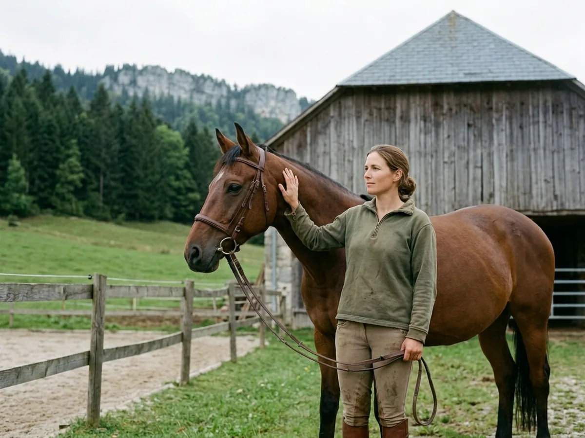 Cours d'équitation à Merlas, Isère