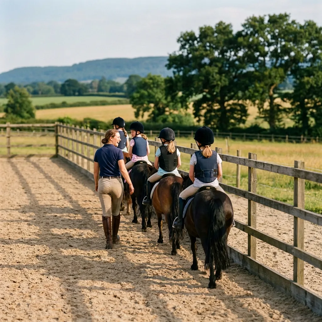Cours de poney à Merlas, Isère